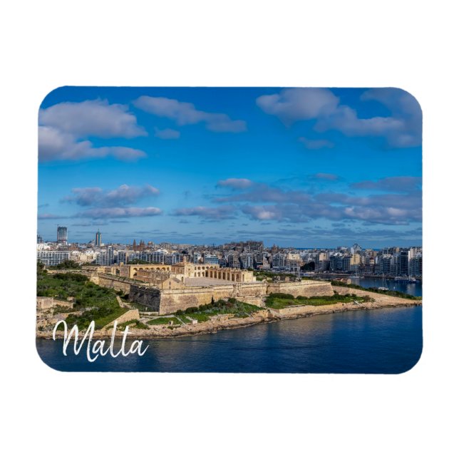 Íman Vista panorâmica de Sliema em Malta (Horizontal)