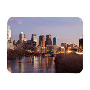 Íman Vista panorâmica do nighttime em Philadelphfia