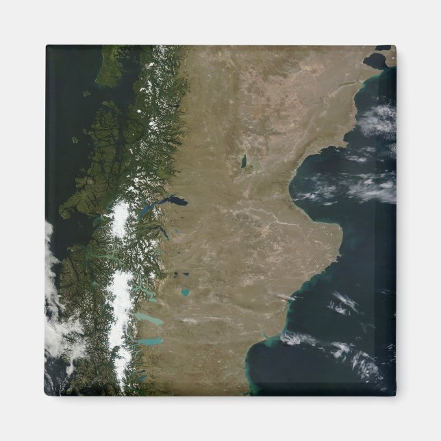Íman Vista por satélite da região da Patagônia (Frente)