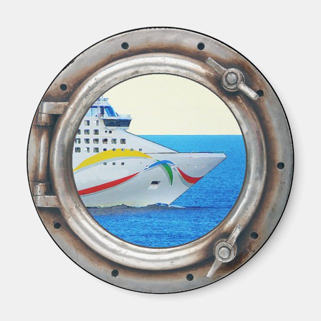 Íman Vista Porthole do Luxury Liner (Frente)