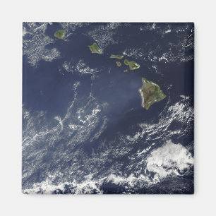 Íman Vista satélite da névoa vulcânica