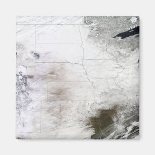 Íman Vista satélite de uma tempestade maciça do inver