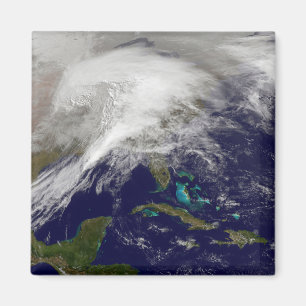 Íman Vista satélite de uma tempestade maciça do inver