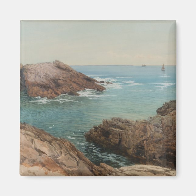 Íman Vista sobre o mar (Paisagem Costeira) (Marinha) (Frente)