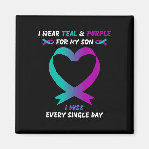 Íman Vista Teal E Roxo Para Meu Filho Eu Sinto Falta De