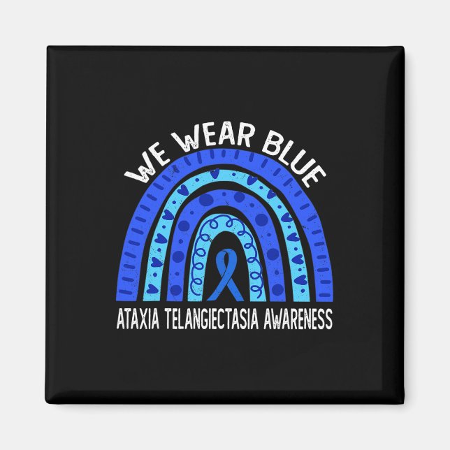 Íman Visto Arco-Íris Azul Para Ataxia Telangiectasia Aw (Frente)