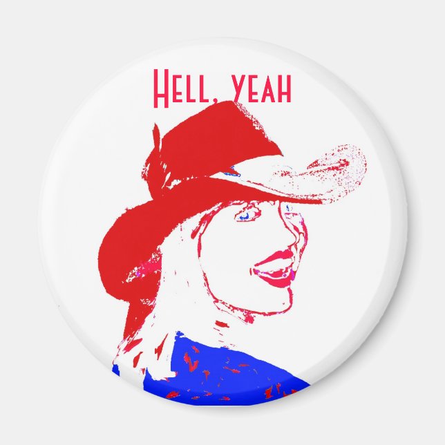 Íman Visto Ocidental Cowgirl (Frente)