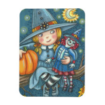 VITELINHA E DOLL HALLOWEEN MAGNET