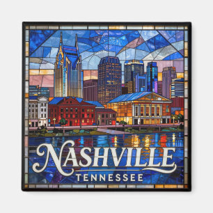 Íman Vitral de Nashville - Silhueta da Cidade Musical �