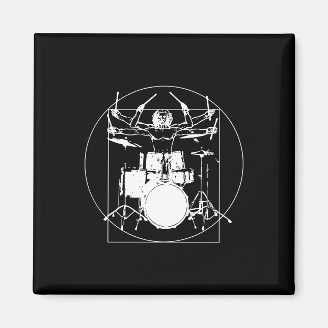 Íman Vitruvian Man Bateria Adesivo  (Frente)