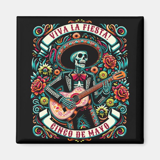 Íman Viva La Fiesta! Cinco de Mayo design (Frente)