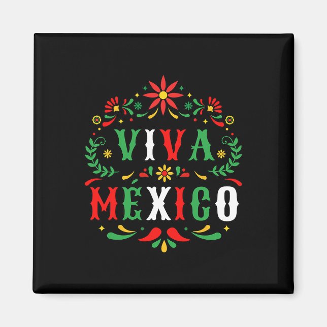 Íman Viva México Para O Dia Da Independência Mexicana E (Frente)