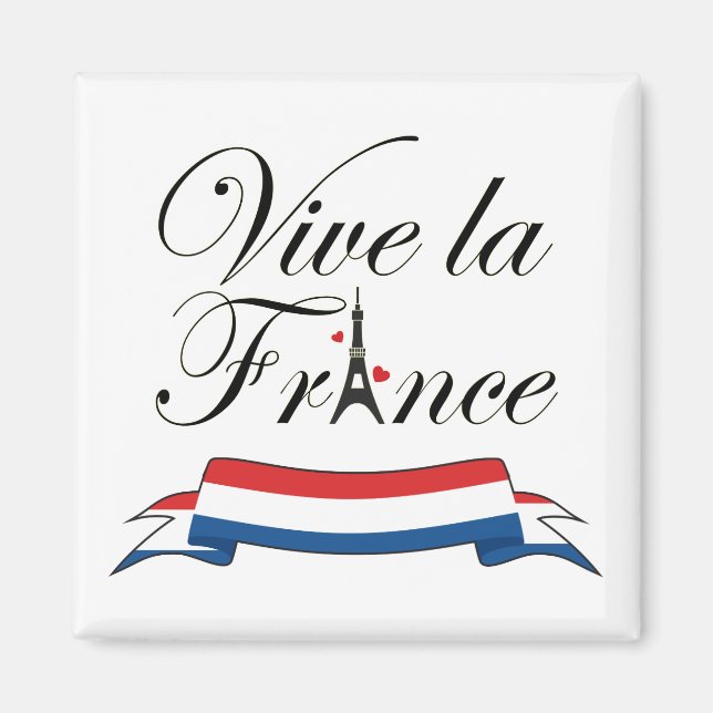 Íman Vive la France Typografia (Frente)