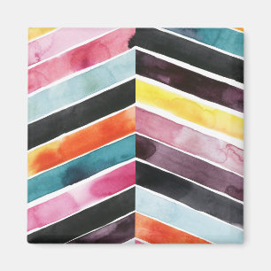 Íman Vivid Watercolor Chevron I