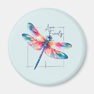 Íman Vivo Livremente - Inspiração Colorida Dragonfly
