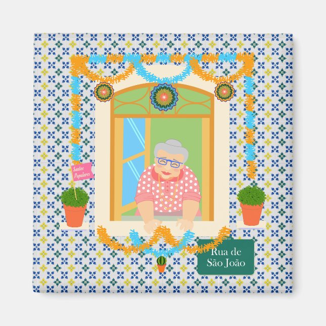 Íman Vizinho da Festa Português do santo John Português (Frente)