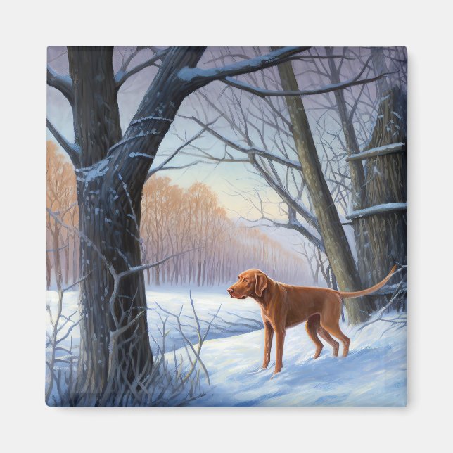 Íman Vizla Deixe Nevar Natal  (Frente)