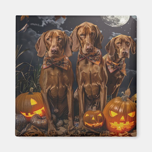 Íman Vizsla Halloween Spooky (Frente)