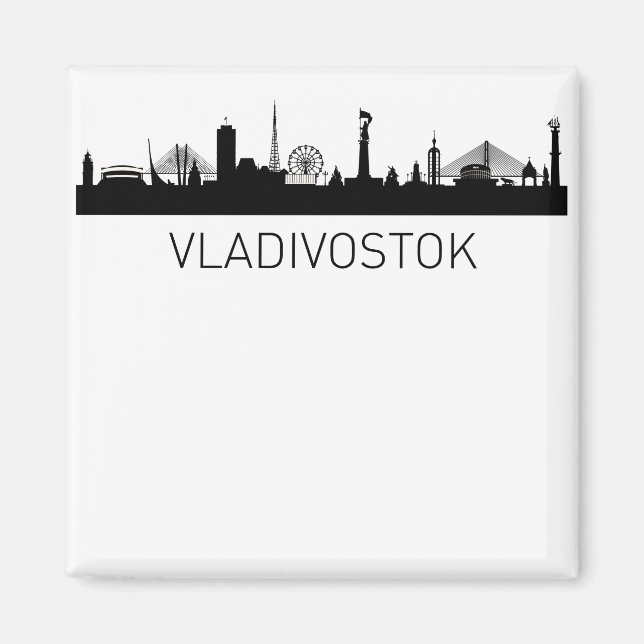 Íman Vladivostok Rússia Cityscape (Frente)