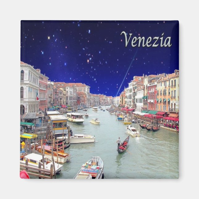 Íman VNT068 VENICE, Grande Canal, Veneto, Itália, Cordi (Frente)