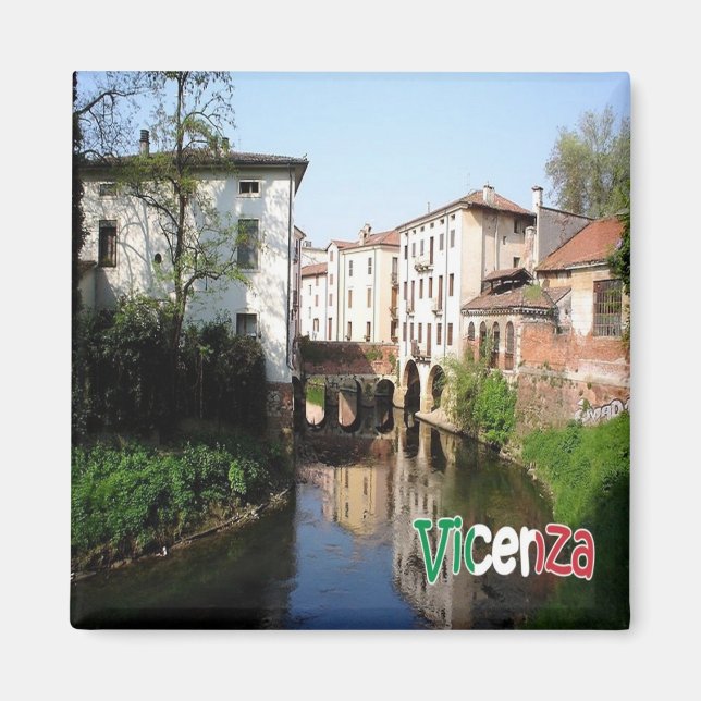 Íman VNT076 VICENZA, ponte de barco, Veneto, Itália, fr (Frente)