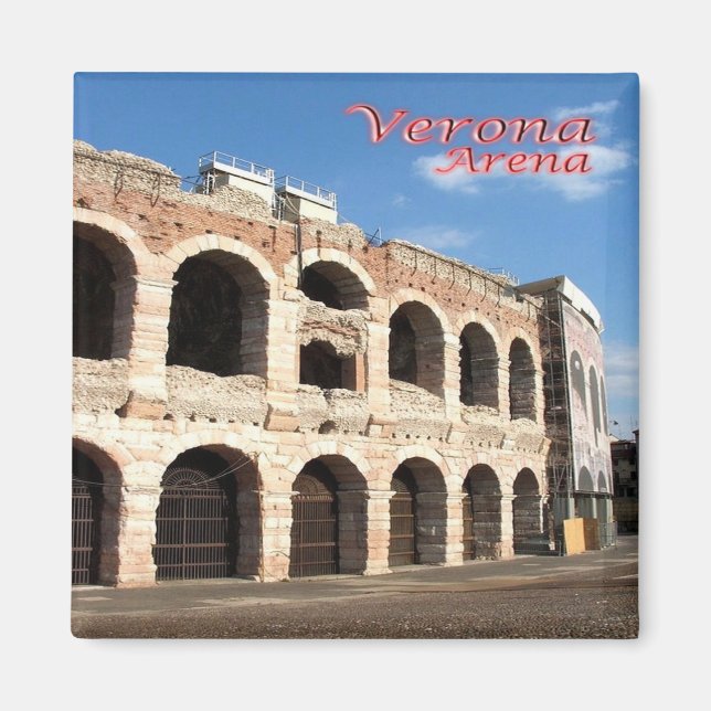 Íman VNT093 VERONA, ARENA, Veneto, Itália, geladeira (Frente)