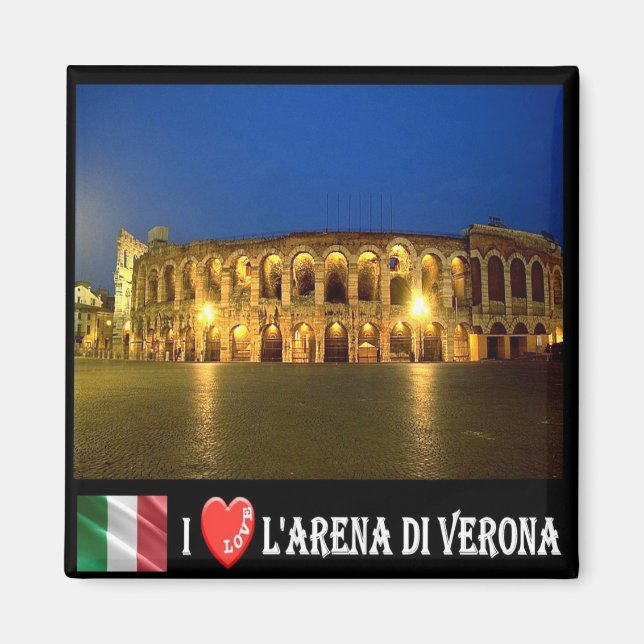 Íman VNT094 VERONA, ARENA I Love, Verona, Itália, Fridg (Frente)