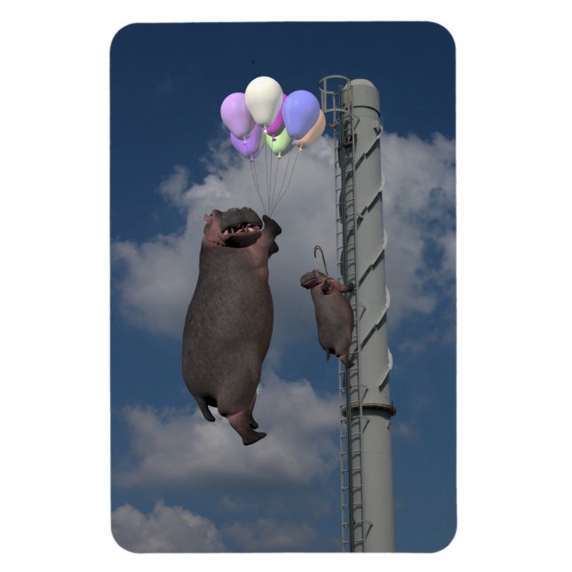 Íman Voando Hippopotamus (Vertical)
