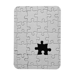 Íman Você Completa Me Romântico Preto e Branco Jigsaw