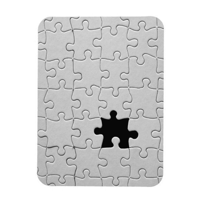 Íman Você Completa Me Romântico Preto e Branco Jigsaw (Vertical)