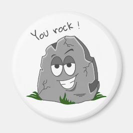 Íman Você é Doido! Pedra de Desenho Cinza Engraçada