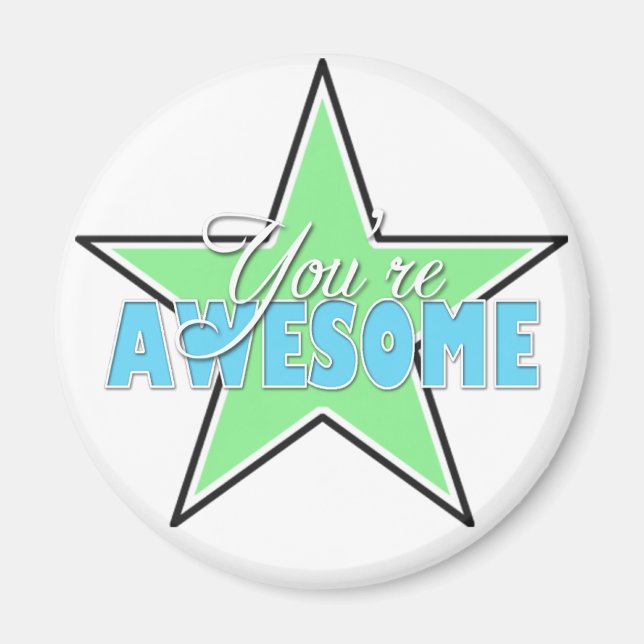 Íman Você é incrível - Verdes e Azuis (Frente)