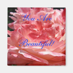 Íman Você é linda! ímã Rosa Floral ímã