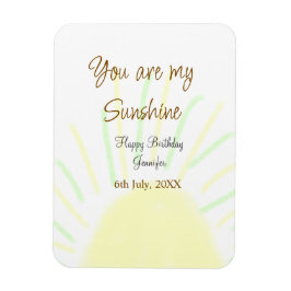 Íman Você é meu aniversário de pastel amarelo sunshine