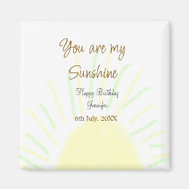 Íman Você é meu aniversário de pastel amarelo sunshine