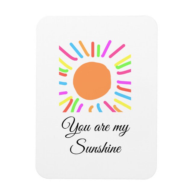 Íman você é meu raio solar amarelo alaranjado raios sol (Vertical)