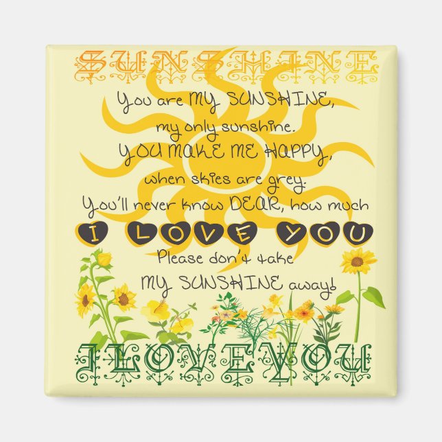 Íman Você é meu sol. (Frente)