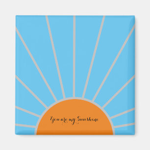 Íman "Você é meu Sol" Sol Laranja e Céu Azul