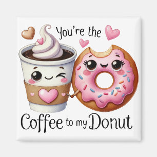 Íman Você é o Café do Meu Rosquinha-Sticker