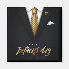 Íman Você é o melhor Pai do Dia de os pais Dourado negr