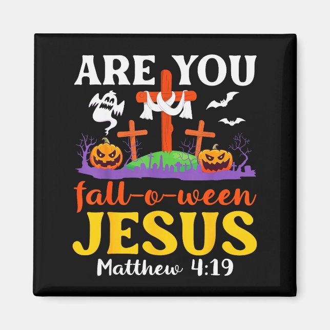 Íman Você é Outono O Ween Jesus Mateus Fé Cristã  (Frente)
