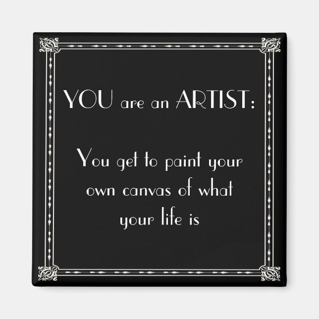 Íman você é um artista (Frente)