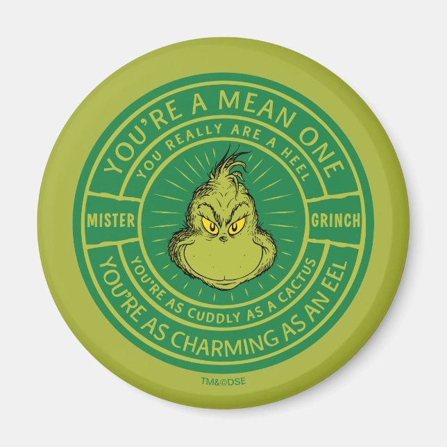 Íman Você é um Crachá do Senhor Grinch Mau (Frente)