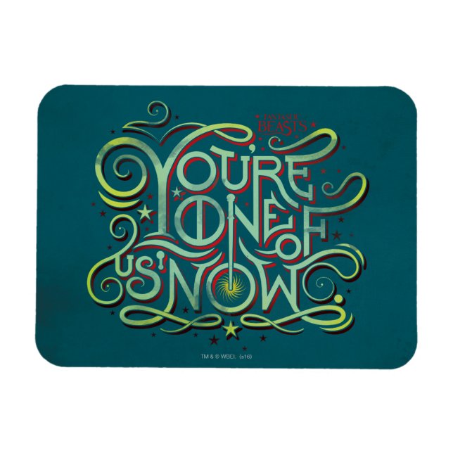 Íman Você é um de nós, agora, com uma imagem verde (Horizontal)