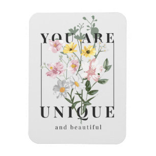 Íman Você é um Slogan Floral Único