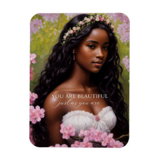 Íman Você É Uma Linda Mulher Negra, Flores Rosa