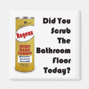 Íman Você esfregou o assoalho do banheiro hoje?