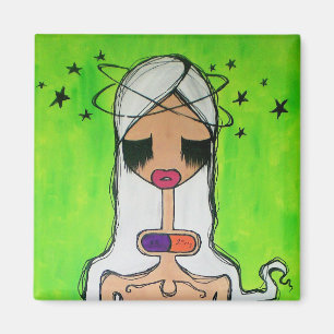 Íman "Você está querendo saber agora" o ímã quadrad