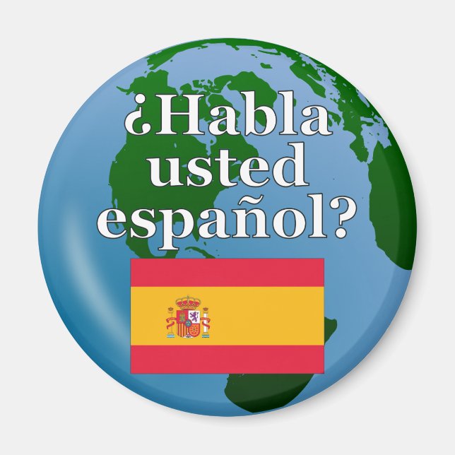Íman Você fala espanhol? Em espanhol. Sinalizador e glo (Frente)
