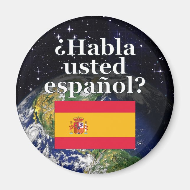 Íman Você fala espanhol? Em espanhol. Sinalizador e Ter (Frente)